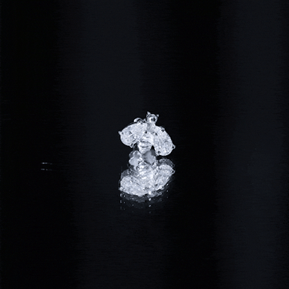 Pear Cut Moissanite Bee Earring for Cartilage Piercing