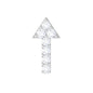 Dainty Diamond Arrow Earring for Helix Piercing