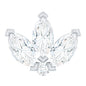 Marquise Diamond Lotus Earring for Cartilage Piercing