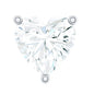 Solitaire Diamond Heart Earring with Flat Back