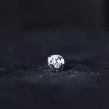 Classic Diamond Solitaire Helix Piercing Earring