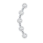 Bezel Set Diamond Crawler Earring for Cartilage Piercing
