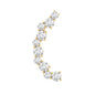 Certified Diamond Curved Crawler Earring for Women