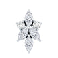 Marquise Diamond Cluster Flower Earring with Flat Back