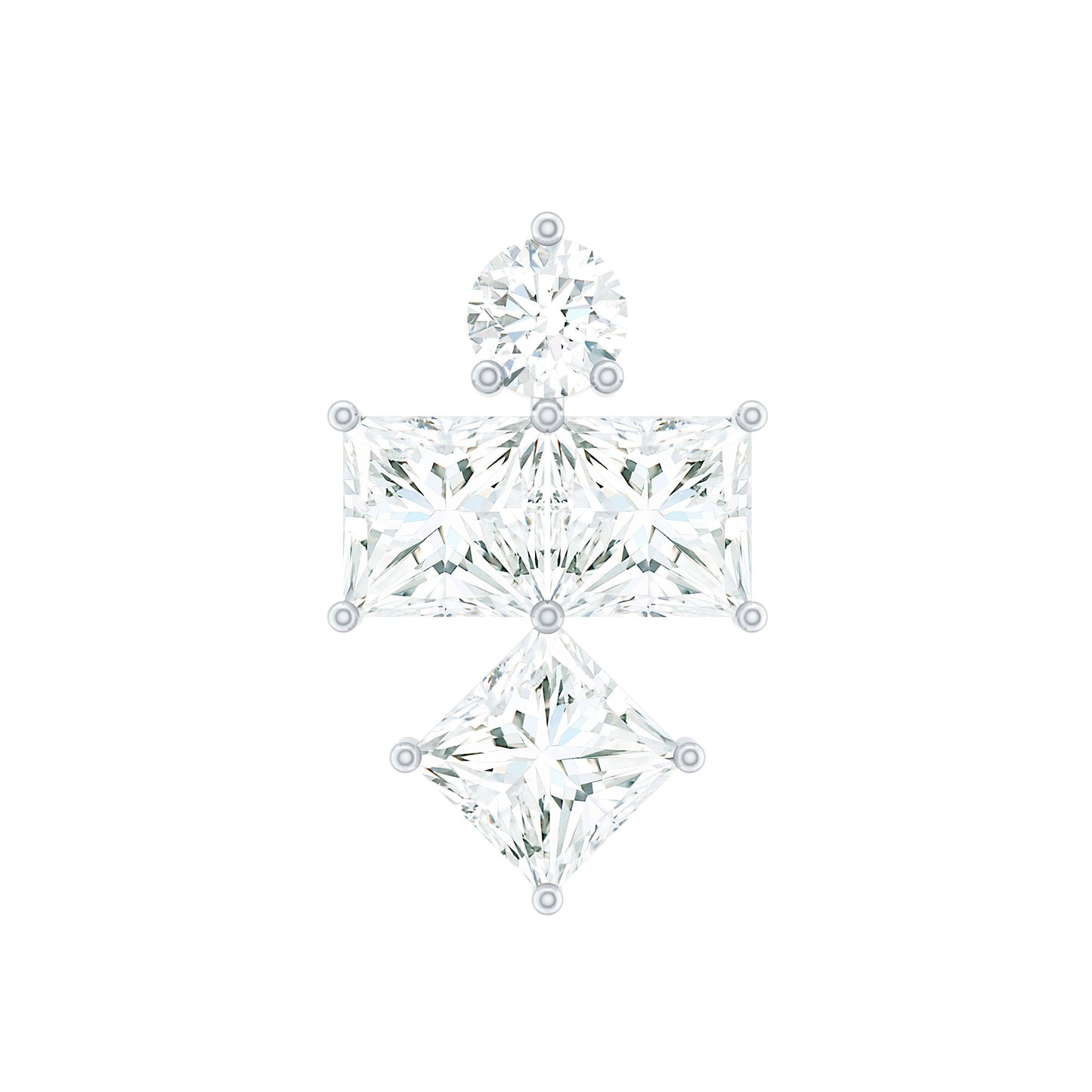 Princess Cut Diamond Helix Piercing Earring for Women