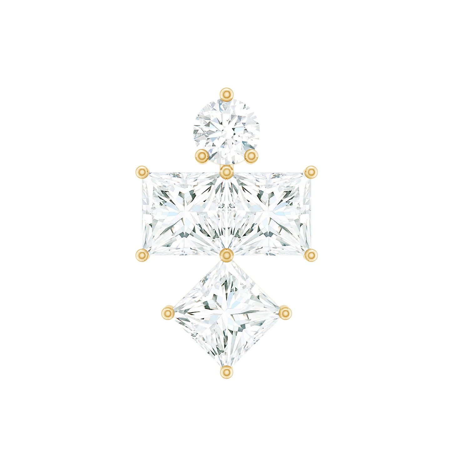 Princess Cut Diamond Helix Piercing Earring for Women