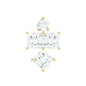 Princess Cut Diamond Helix Piercing Earring for Women