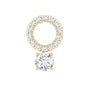Minimalist Diamond Open Circle Helix Earring