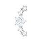 Brilliant Cut Diamond Star Ear Crawler Earring
