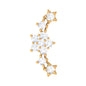 Brilliant Cut Diamond Star Ear Crawler Earring
