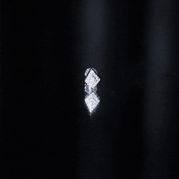 Modern Kite Shape Diamond Helix Earring