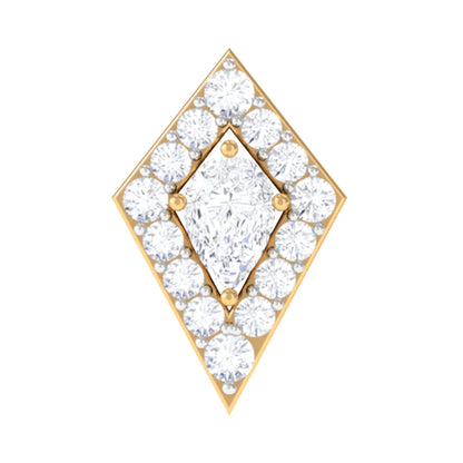 Modern Kite Shape Diamond Helix Earring