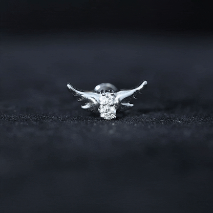 Animal Inspired Diamond Bird Earring for Helix Piercing