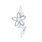 Real Diamond Flower Crawler Earring for Helix Piercing