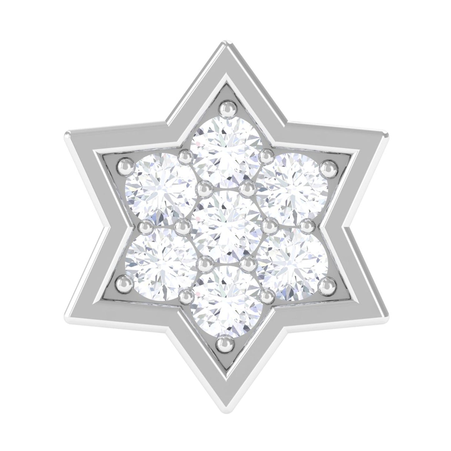 Certified Diamond Star Earring for Helix Piercing