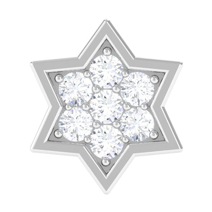 Certified Diamond Star Earring for Helix Piercing