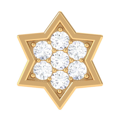 Certified Diamond Star Earring for Helix Piercing