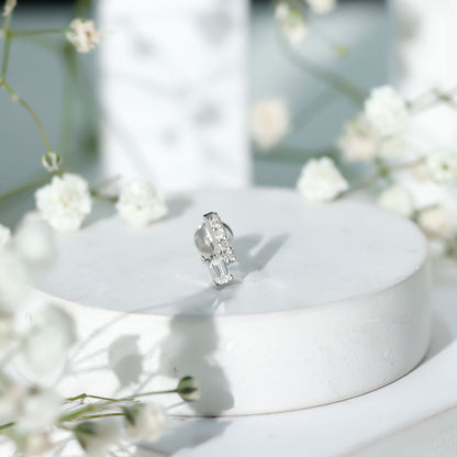 Minimalist Diamond Tragus Piercing Earring