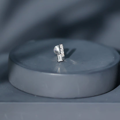 Minimalist Diamond Tragus Piercing Earring