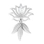 Marquise Diamond Lotus Flower Drop Earring
