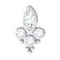 Unique Diamond Helix Earring in Bezel Setting
