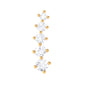 Minimal Graduated Diamond Crawler Earring