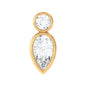 Minimal Pear Diamond Tragus Earring in Bezel Setting