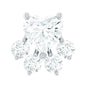 Heart Shape Diamond Dog Paw Earring for Helix Piercing