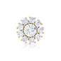 Certified Diamond Cluster Stud Earring with Flat Back