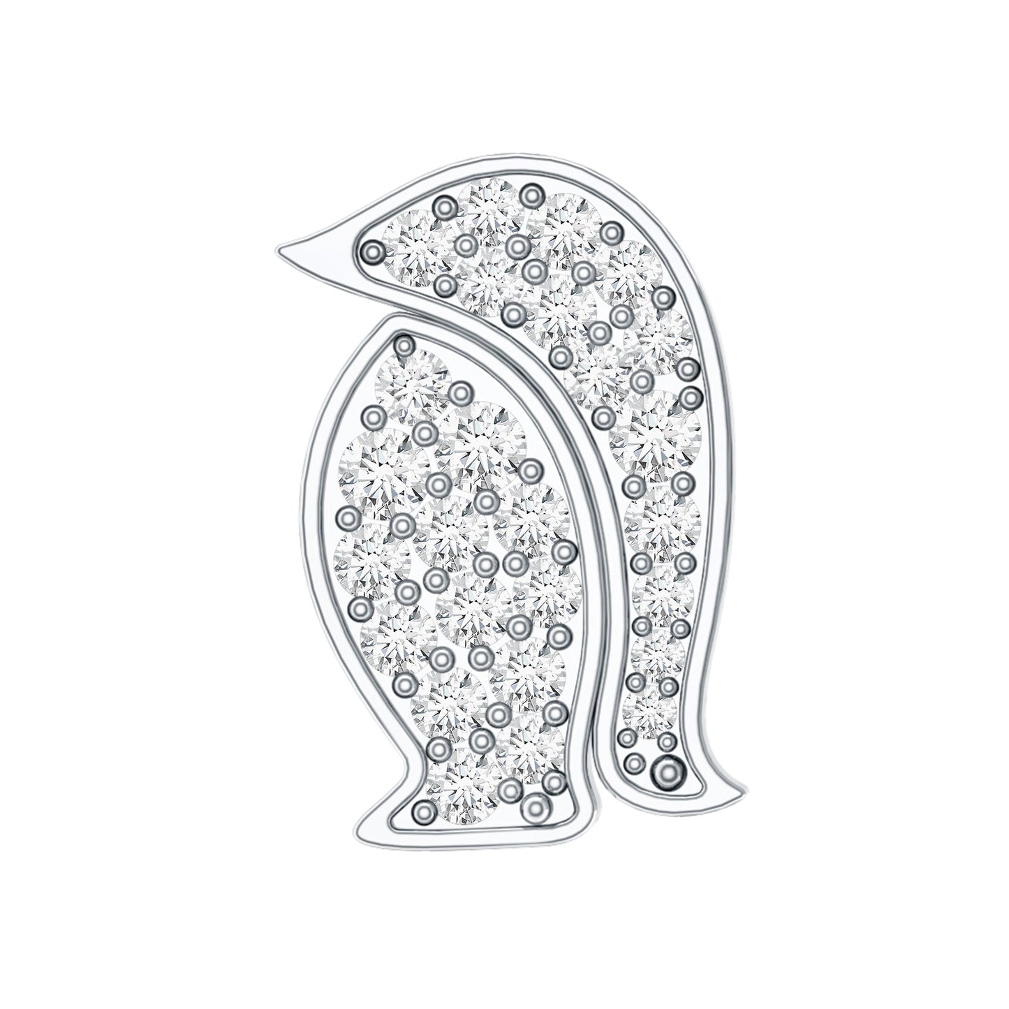 Cute Diamond Penguin Earring for Cartilage Piercing
