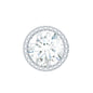 Bezel Set Diamond Solitaire Stud Earring for Helix Piercing