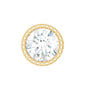 Bezel Set Diamond Solitaire Stud Earring for Helix Piercing