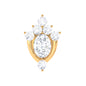 Diamond Floral Cluster Earring for Upper Lobe Piercing