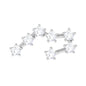Diamond Taurus Zodiac Crawler Earring