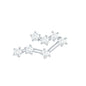Round Diamond Gemini Zodiac Cartilage Earring