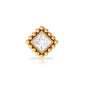 Princess Cut Diamond Solitaire Earring in Beaded Bezel Setting