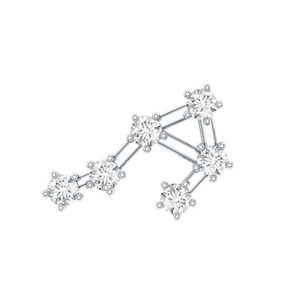 Certified Diamond Libra Constellation Piercing Earring
