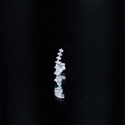 Graduated Style Diamond Ear Climber Earring