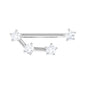 Certified Diamond Aries Zodiac Constellation Earring for Helix Piercing