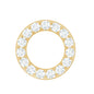 Simple Diamond Open Circle Earring with Flat Back