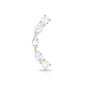 Pear Diamond Ear Crawler Earring for Helix Piercing