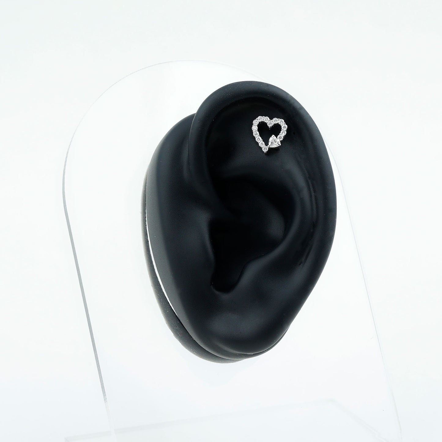 Diamond Heart Shape Cartilage Earring
