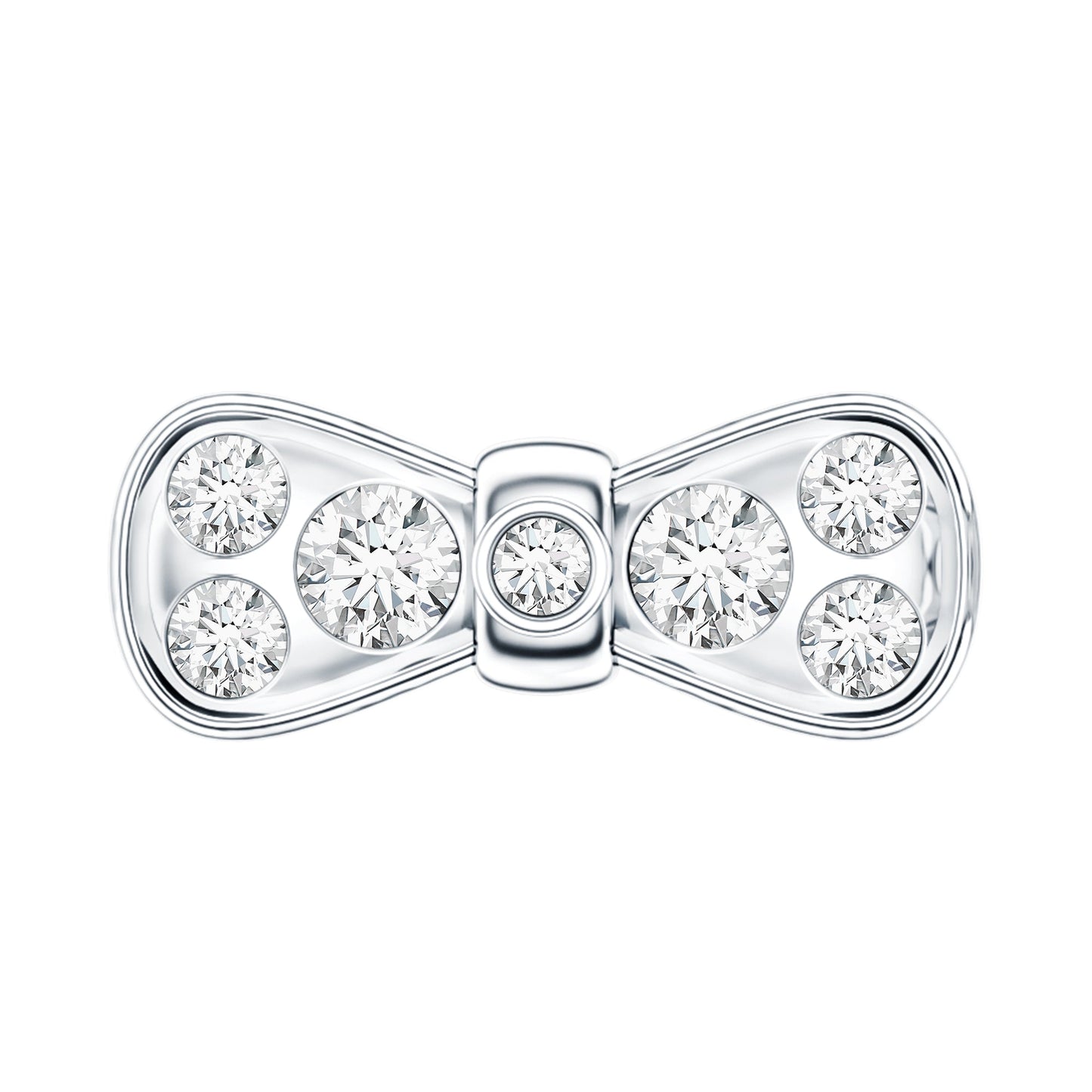 Moissanite Cute Bow Cartilage Earring with Certificate