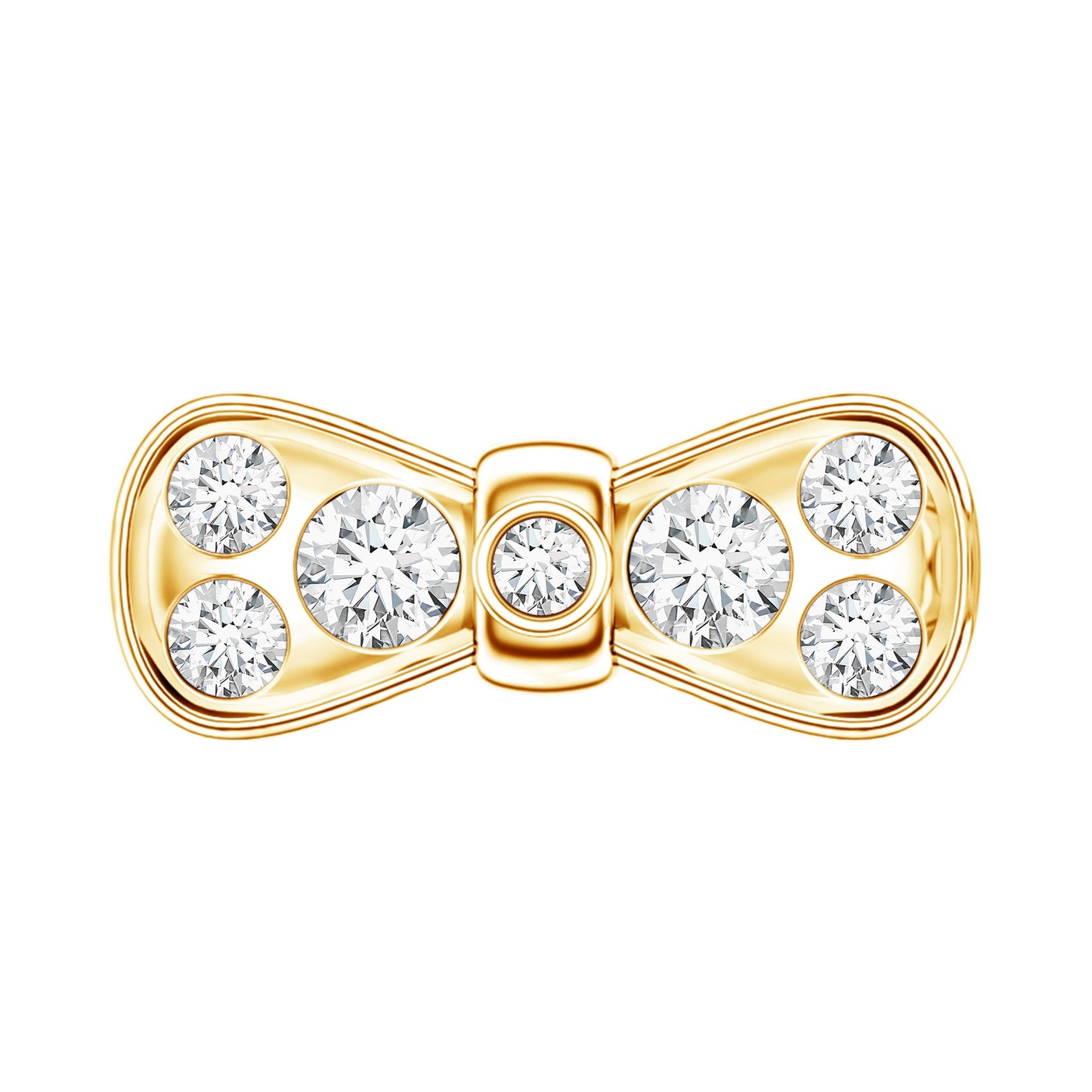 Moissanite Cute Bow Cartilage Earring with Certificate