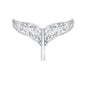 Moissanite Whale Tail Earring for Cartilage Piercing