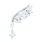 Unique Moissanite Wing Earring for Cartilage Piercing