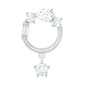 Moissanite Circle Drop Earring for Cartilage Piercing