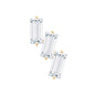 Baguette Cut Moissanite 3 Stone Earring for Helix Piercing