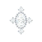 Vintage Inspired Moissanite Oval Conch Earring