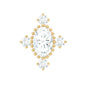 Vintage Inspired Moissanite Oval Conch Earring